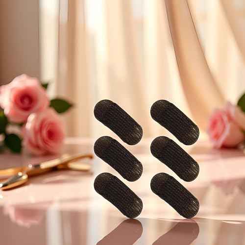 6 Pcs Brown Sponge Volume Hair Bases Volume Inserts Hair Clip Fluffy Cushion Bump It up Piece Hair Styling Pad for Women Girls Clips and Barrettes Accessories