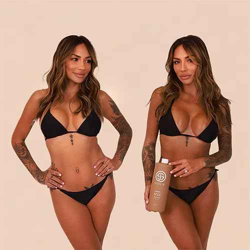 SJOLIE Spray Tan Solution - No. 14 - Dark Depth Tanning Spray | Hydrating Sunless Tanner for Long Lasting, Dark Bronze Finish (32oz)