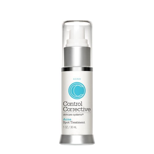 CONTROL CORRECTIVE Acne Spot Treatment Gel – 2% Salicylic Acid + Glycolic Acid Formula for Breakouts & Blemishes – With Witch Hazel, Aloe & Panthenol – 1 oz Clear Skin Serum