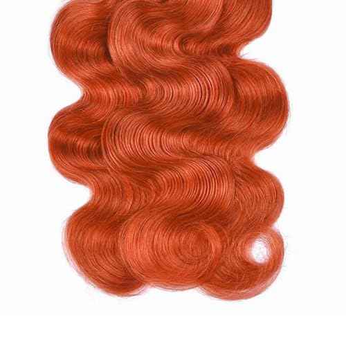 Ginger Bundle Color 350 Body Wave Human Hair Bundles 8A Ginger Body Wave 3 Bundles 14 14 14 Inch Color 350 Orange Bundle Ginger Orange Hair Extensions