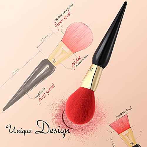 DUcare Makeup Brushes 12Pcs The Queen Series Makeup Brush set Premium Gifts Kabuki Foundation Blending Face Powder Blush Concealers Eye Shadows Brushes