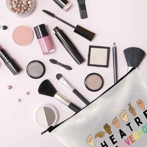 Theatre Lover Gift Theatre Themed Inspirational Gift Zipper Pouch Makeup Bag (FOR EVERYONE)