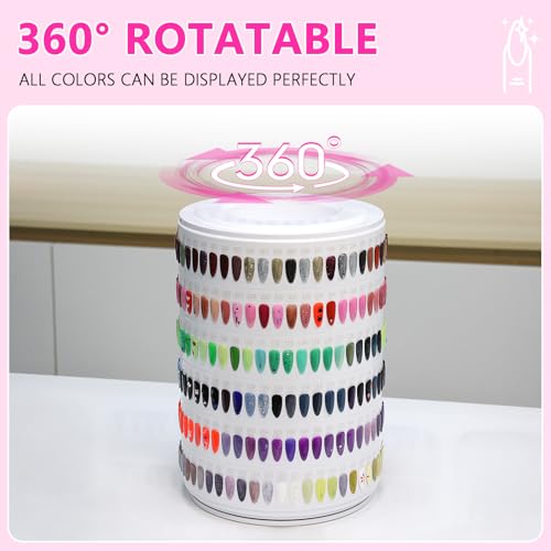 Nail Polish Display Book 300 Colors, Professional Nail Color Display Show Nails Sample Book (CS300)