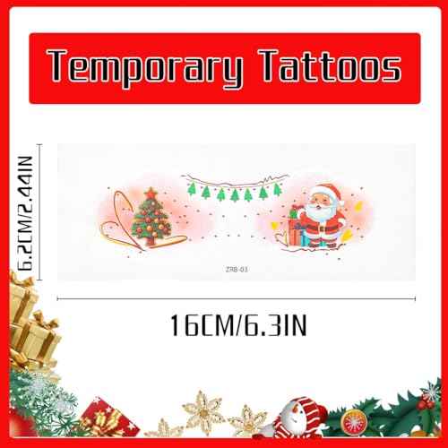 Glitter Butterfly Temporary Tattoos Colorful Eyes Face Stickers Feather Face Tattoos for Women Make up (Christmas 01)
