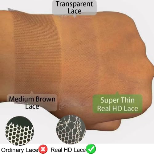 6x6 HD Lace Closure Straight Lace 0.10mm Ultra-thin Swiss Lace Pre-plucked Natural Hairline With Baby Hair Natural Black Human Hair Wigs 12 Inch