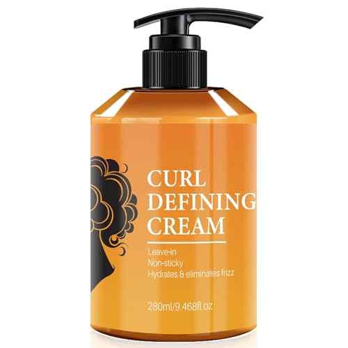 Curl Defining Cream, Anti Frizz Curling Cream to Define All Natural Curl Types and Textures Moisturizing Long-Lasting Styling (1 Pcs)
