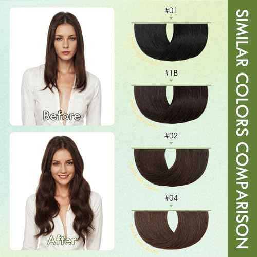 Hairro Microlink Hair Extensions Human Hairo Micro Loop Microbeaded Hair Microlinks Pre Bonded Cold Fusion I Tip Hair For Women 14 inch 50g 100 Strands #01 Dark Black