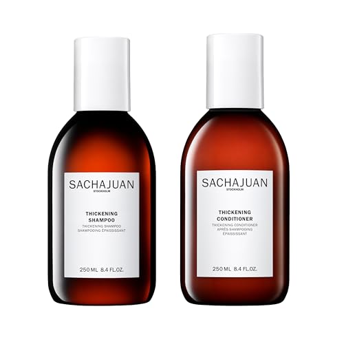 SACHAJUAN Thickening Shampoo and Conditioner Set | Ocean Silk & Thickening Technology to Add Volume and Nourish Hair | Heat & UV Protection | Vegan & Paraben-Free | Set of 2