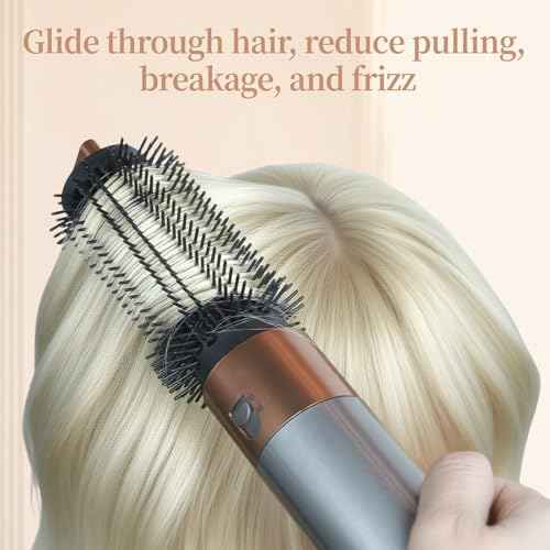 Upgraded Round Volumizing Brush for Dyson Airwrap, Round Brush Attachment Compatible with Airwrap HS01/05/08, Flexible Bristles for Root Lift Volume Frizz Control Styling Volumizing
