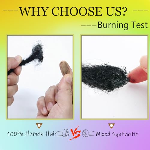 14 Inch Honey Blonde Loc Extensions Human Hair 30 Strands 0.6cm Dreadlock Human Hair Dread Locks Extensions for Men/Women/Kids 27#