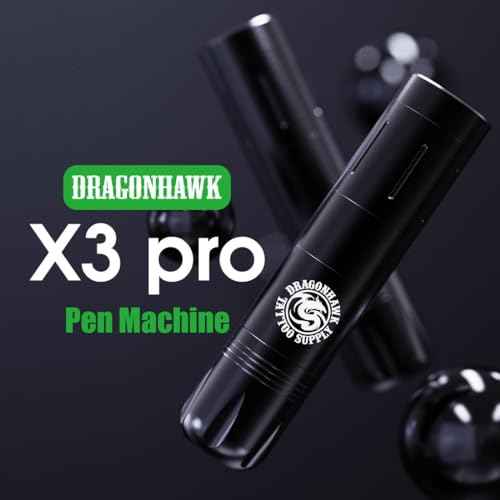 Dragonhawk Wireless Complete Tattoo Kit Pro Beginner Tattoo Gun Machine 2 Rca Batteries Power Supply 20 Tattoo Needles Cartridges