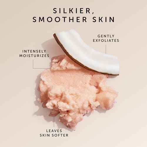 HERBIVORE Coco Rose Exfoliating Body Scrub + In-Shower Moisturizer with Coconut Oil, Shea Butter + Pink Clay for Softer, Smoother Skin | Vegan, Plant-Based, Cruelty-Free