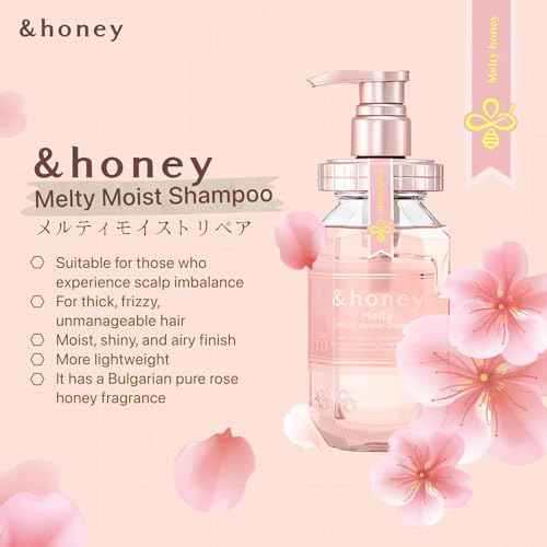 &honey Melty Moist Repair Shampoo & Conditioner Set with Hair Tie