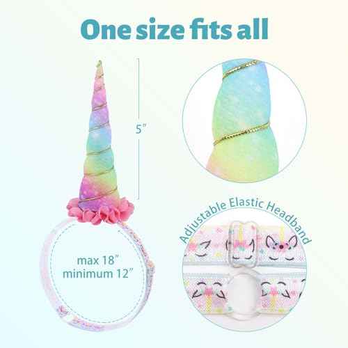 Unicorn Headband for Girls Horn Hairbands Cosplay Birthday Party Head Bands Halloween Christmas Hair Accessory