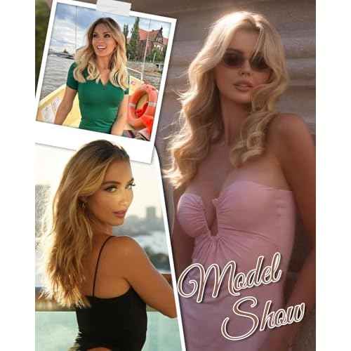 PANEWAY 16Inch Hair Toppers for Women with Thinning Hair - 6.5''x6.5'' Ladies Wiglets Toppers - Ombre Dark Root to Blonde