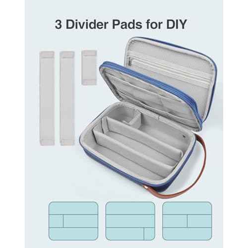 Luxtude Hair Clipper Case Travel, Portable Barber Cases, Hard Barbers Bags for Clippers and Supplies, Sturdy Trimmer Bag, Barbers Accessories for Wahl/Hatteker/Oneisal/Andis Grooming (Case Only, Blue)