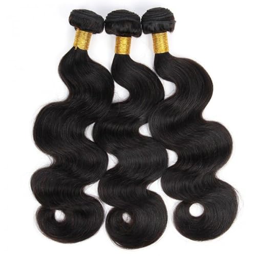 Body Wave Bundles Human Hair 22 22 22 Inch Human Hair 3 Bundles 100% Unprocessed Brazilian Raw Weave Bundle Human Hair Extensions for Black Women Natural Color