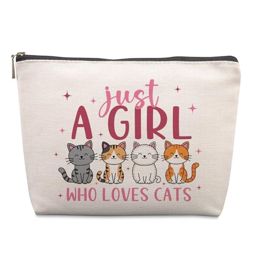 Cat Makeup Bag Cute Cats Themed Gifts for Cat Lovers Women Girls Funny Birthday Friendship Christmas Gifts Cute Cats Pencil Case Zipper Pouch for Women Best Friends Mom Sister Bestie