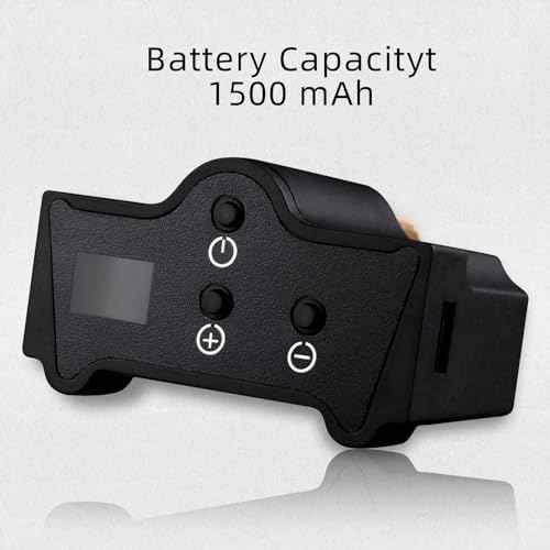 Dragoart 1500mAh WX-2 Tattoo Battery, RCA for Wireless Tattoo Machine Tattoo Pen, 5-12V USB Charging LED Display, Lightweight Portable Tattoo Power Supply for Rotary Tattoo Machine Pen