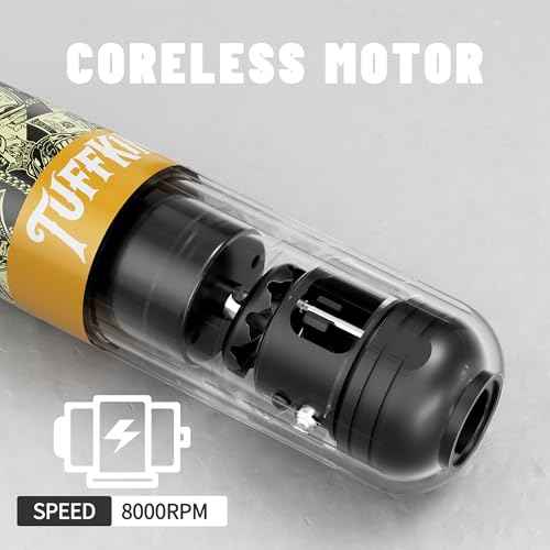 Tuffking Wireless Tattoo Machine Complete Tattoo Gun Kit with 1600mAh Tattoos Power 10PCS Cartridge Needles 8PCS Colorful Ink Tattooing Supplies for Tatto Artists(Gold 1)