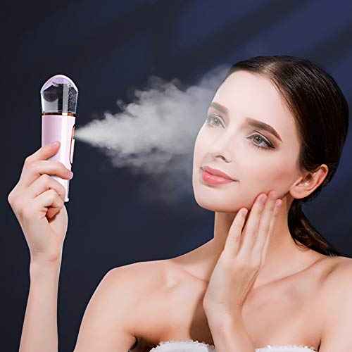 Handy Nano Facial Mister with Skin Analyzer Moisture Tester, Portable Nano Mist Sprayer Atomization Eyelash Extensions Steamer Mister,Mini Cool with Large Capacity,Face Moisturizing
