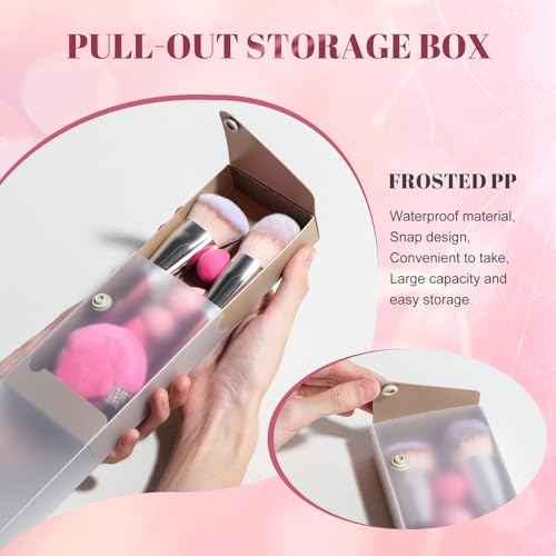 BS-MALL Foundation Makeup Brush & Powder Brush ? Professional and Durable 8-piece Set with 4 Mini Makeup Sponge 2 Triangle Powder Puff, Comes with Storage Barrel (withTravel Case)