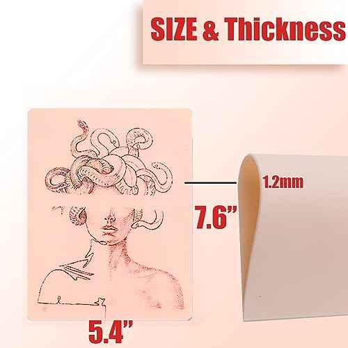 SOTICA 30PCS Tattoo Skin Practice Kit 10PCS Tattoo Fake Skins with 20PCS Transfer Papers Piel Sint?tica Para Tatuar with Stencil Paper