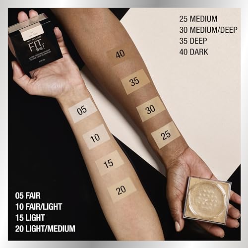 Maybelline Fit Me Loose Setting Powder, Face Powder and Finishing Makeup, Fair Light, 1 Count