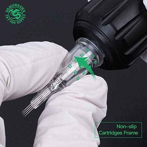 Dragonhawk Extreme Tattoo Needles - 20PCS Disposable Round Liner Cartridges 1201RL Professional Needles for Lining Work Fits Most Tattoo Machines