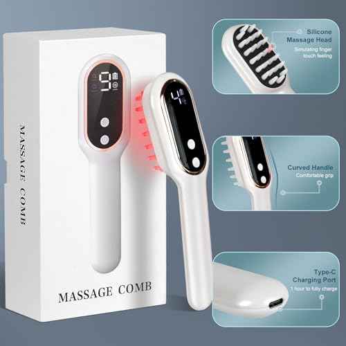 Laser Therapy Hair Growth Comb, Electric Scalp Massager, Handheld Comb-Shaped Hair Regrowth Device for Hair Growth & Hair Care for Thicker, Healthier Hair