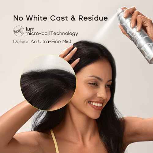 HALOVIDA Dry Shampoo for Women, Dry Scalp Shampoo Spray for Dark Hair Leaves No White Residue, Absorb Oils, Volumizing & Refresh Hair for 72 Hours, 5.07 Fl Oz