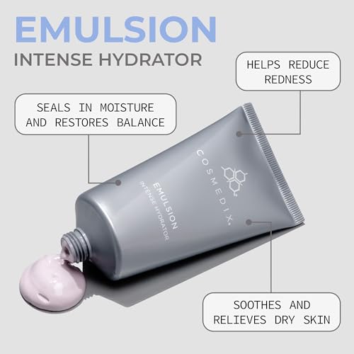 COSMEDIX Emulsion Intense Face Moisturizer for Women & Men - Ultra-Nourishing Hydrating Face Cream for Dry Skin & Redness - Shea Butter Lotion Facial Skin Care for Smoother, Radiant Glow