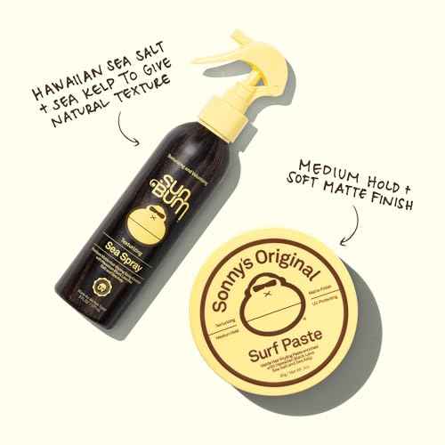 Sun Bum Sonny's Original Surf Paste - Matte Finish Hair Styling Paste - Medium Hold - 3 oz
