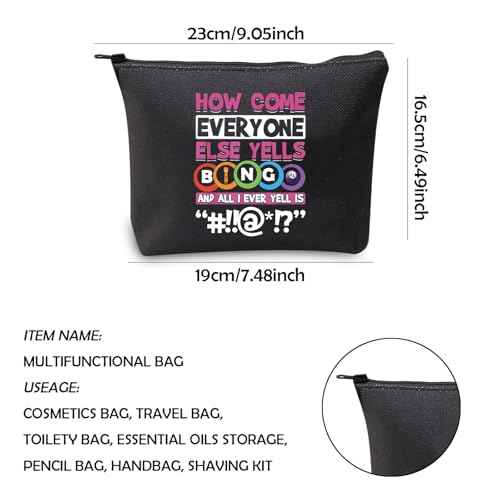 WCGXKO Funny Player Gift Lucky Bag Game Lover Zipper Pouch Makeup Bag (HOW COME)