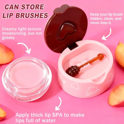 9 PCS Bee Lip Balm Honey Pot, Propolis Fruits Lip Balm Bulk, Hydrating Sleeping Lip Mask Overnight Prevention Dry & Cracked, Smooth Lips & Reduce Lip Lines