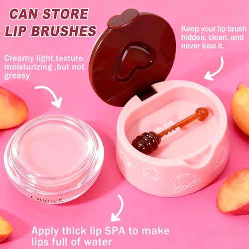10 PCS Bee Lip Balm Honey Pot, Strawberry,Coconut,Watermelon,Cherry,Mint,Aloe,Grape & Peach, Honey Lip Balm Bulk, Moisturizing Sleep Lip Mask Hydrating Prevention Dry & Cracked, Reduce Lip Lines