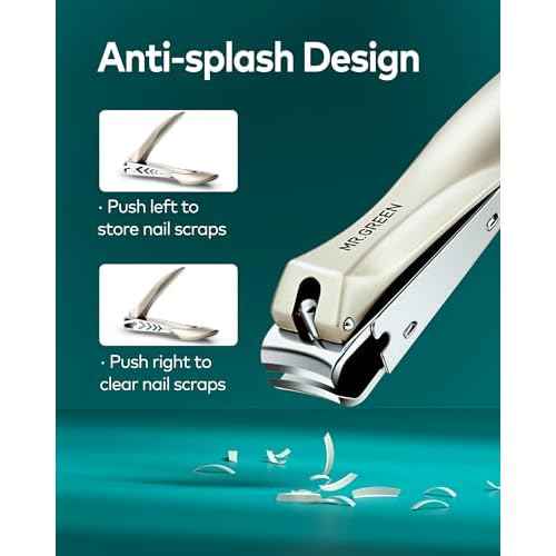MR.GREEN Upgraded Manicure Set, German Stainless Anti Splash Nail Clippers Set with Cather, Quality Fingernail& Toenail Clipper, Professional Nail Care Kit with Exquisite Leather Case for Men & Women