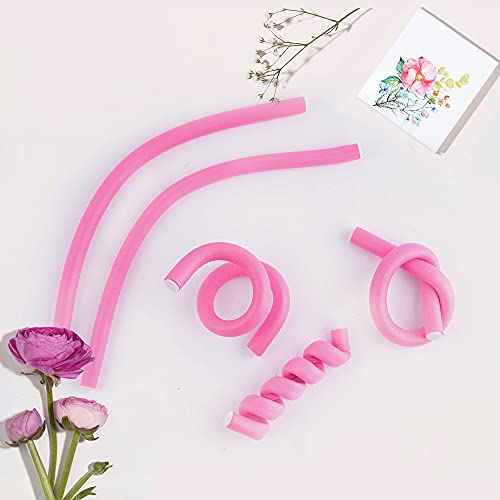 30PCS 9.45" Flexi Rods Curlers Set for Short and Long Hair, No Heat Foam Rollers with Steel Comb Buytta
