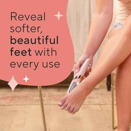 Electric Foot Callus Remover, Pedicure Grinder, Sander & Filer Tools for Effective Feet Scrubber (Removedor De Callos En Los Pies) (Pink-Grey)