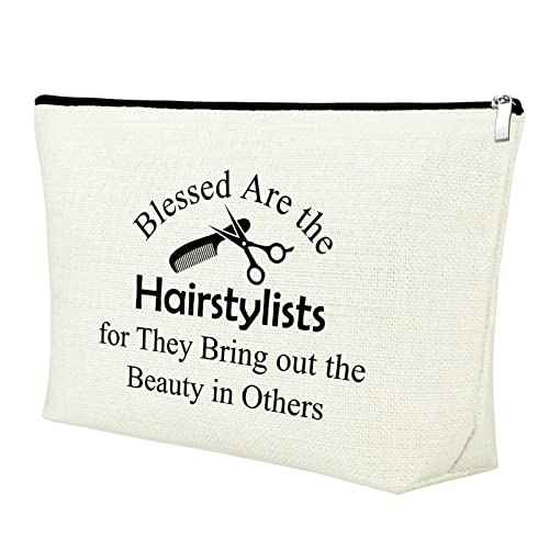Mxrymvu Hairdresser Gifts Hair Stylist Gifts Makeup Bag Cosmetology Graduation Gift Hair Dresser Gift Cosmetic Bag Appreciation Thank You Christmas Birthday Present for Barbers Travel Makeup Pouch