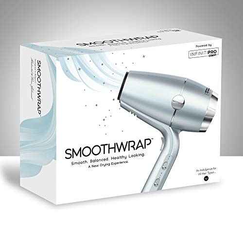 INFINITIPRO BY CONAIR SmoothWrap Hair Dryer with Diffuser | Blow Dryer for Less Frizz, More Volume and Body | With Advanced Plasma and Ceramic Technology | Mint