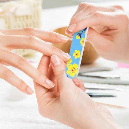Sumind 100 Pack Nail Files Double Sided Emery Boards Manicure Tools (Vibrant Style)