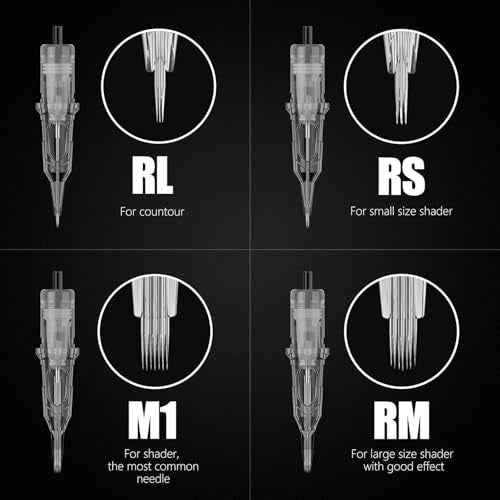 Tattoo Cartridge Needles #12 0.35mm 13 Curved Magnum Standard Disposable Tattoo Cartridges 20Pcs Needles for Professional Rotary Tattoo Pen Machine Supply (1213RM)