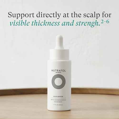Nutrafol Women's Hair Growth Supplements and Hair Serum, Ages 18-44, Clinically Tested for Visible Thickness and Strength - 1 Month Supply, 1.7 Fl Oz Bottle