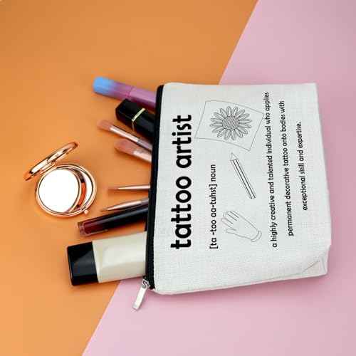 Tattoo Artist Gifts Makeup Bag Appreciation Gift For Tattooist Cosmetic Bag Tattoo Gift Tattoo Lover Gift Friendship Gift For Tattoo Lover Thank You Gift Christmas Birthday Gifts For Women Tattooist