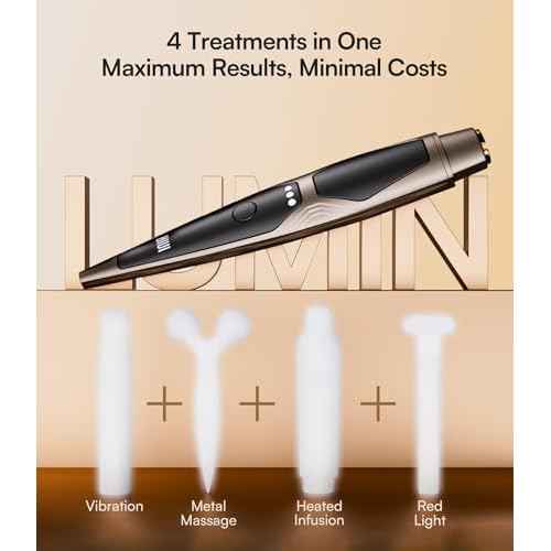 INIA Under-Eye Red Light Therapy for Face, 4-in-1 Beauty Device with Heat, Vibration, Massage & Red Light for Dark Circles, Puffiness & Skin Firming ? Enhances Skincare Routine