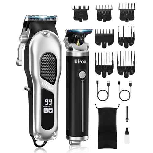 Ufree Hair Clippers for Men, Professional Clippers and Trimmers Set, Cordless Clippers for Hair Cutting, Beard Trimmer, Barber Clippers, Rechargeable Electric Shaver, Gifts for Men