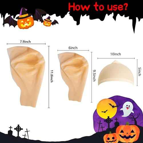 Wehhbtye 8 Pcs Halloween Bald Caps, Latex Makeup Caps with Bald Wigs, Wig Caps Cosplay Accessories for Adult Women Men Costume and Theme Party