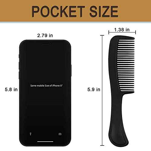 60 Pack Widen Combs, Black, Plastic, Individually Wrapped for Hotel, Airbnb, Shelter/Homeless/Nursing Home/Charity, 60 Count