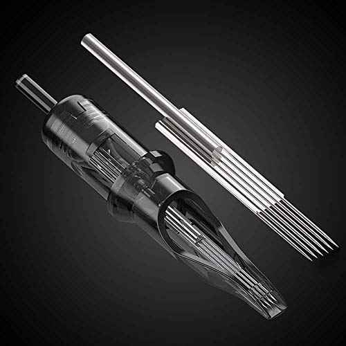 Tattoo Cartridge Needles - 80Pcs Disposable Mixed Sterilized Tattoo Needles Single Stack Magnum 1205M1 1207M1 1209M1 1211M1 Size for Tattoo Machine Tattoo Kit Tattoo Supplies